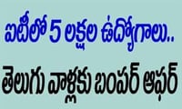 ఐటీలో 5 ల‌క్ష‌ల ఉద్యోగాలు... తెలుగు వాళ్ల‌కు బంప‌ర్ ఆఫ‌ర్‌